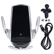 Novo suporte para celular com fixação automática, modelo atualizado, carregador veicular sem fio Qi de 15W com carregamento rápido e sensor