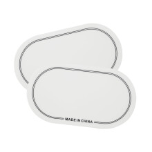 2 Pieces White Drum Pedal Pads for Practice with Comfortable Surface and Stable Support
