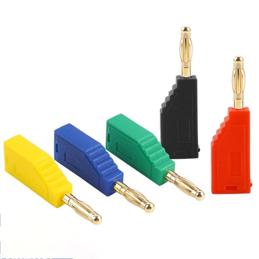 20Pcs Red 2Mm Stackable Banana Plug Connectors For Speaker Wire Â Durable Nickel Copper, Easy Solder 9092120183351
