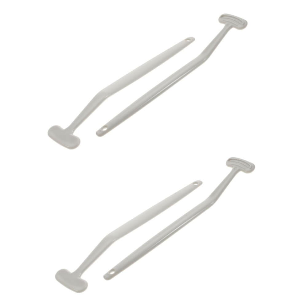 Gray Fomiyes 4Pcs Tongue Scraper For Adults With Wide Head And Ergonomic Design, Set For Fresh Breath