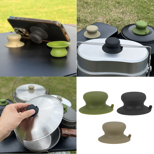 Couvercle de casserole de cuisine, bouton de remplacement,-Noir 2