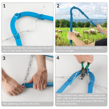 Herramienta de Reparación de Cercas de Alta Resistencia, Herramienta para Tensar Cercas y Restaurar Cercas, Herramientas para Tensar Cercas con
