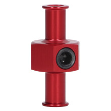 Fuel Pressure Gauge Adapter T Shape 3/8in Hose 1/8in NPT Fitting Red
