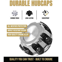 4 Pcs 8 Lug Wheel Center Caps for Chevy Silverado 1500HD 2500 3500, Avalanche, Suburban, Sierra Yukon 1998-2013