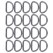 20Pcs Durable D Rings 4x38x23mm for DIY Crafts Bags Wallets Jewelry Guns Color