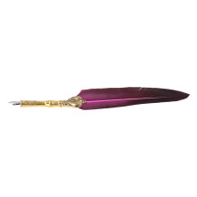 Vintage dunkelvioquiner Federkiel für Kalligrafie, 27,7 cm