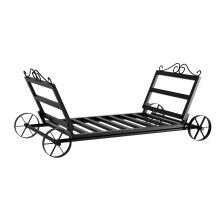 Firewood Rack with Wheels Extra Large Capacity Heavy Duty Metal Holder for Indoor Outdoor Storage