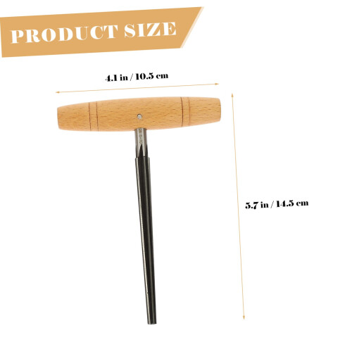 Violin Peg Reamer with Wood Handle for Precise Peg Hole Shaping, Luthier Viola Fitting Tool 1