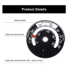 Wood Stove Thermometer Magnetic Oven Temperature Meter for Wood Burning Stoves Fire Stove Pipe Thermometer