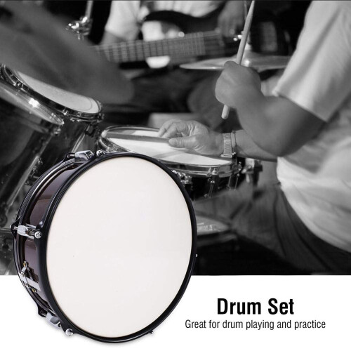 Snare Drum Kit with Drumsticks, Strap, Drum Key and Carry Bag for Practice and Performance 2