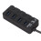 USB Hub 4 Port Black with Power Switch, 5Gbps Transmission 3