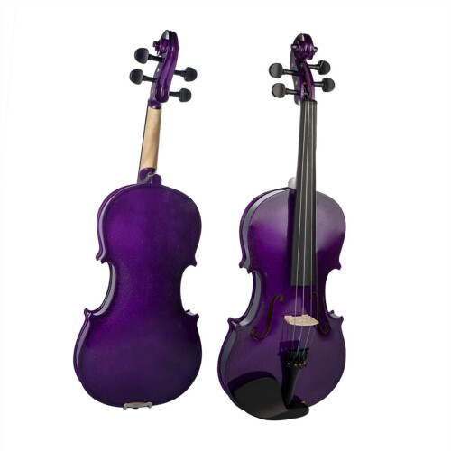 4/4 Full Size Solid Wood Acoustic Violin for Students Beginners with Balanced Tone and Stable Tuning