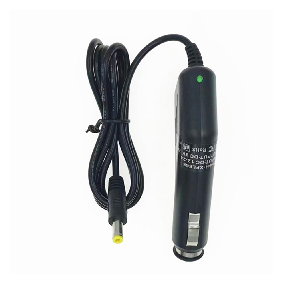 9V 2A Car Charger 12V/24V Input Dc 5.5X2.5 Adapter For Dash Cam And Gps, Fast Stable Power Output Black 9771547560043