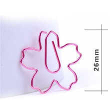 36pcs/Lot TOP QUALITY Plated  Paper Clips Paper Needle Bookmark Metal Memo Clip Stationery  Blossoms Box Clips