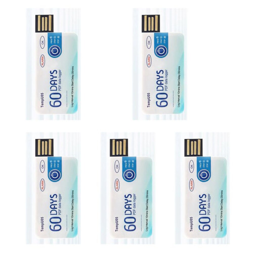 5X TempU05 Temperature Data Logger 60 Days Disposable Temperature Analyzer PDF USB