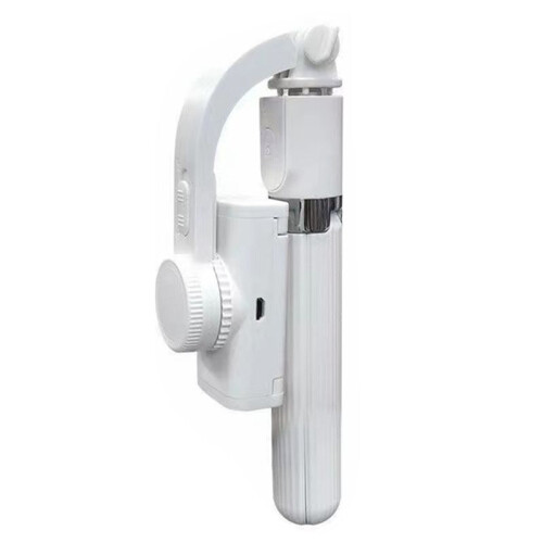 L08 Gimbal Tripod Selfie Stick  Handheld Stabilizer Mobile Phone Holder Adjustable White