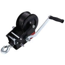 3500LB/1600Kg Hand Gear Winch Heavy Duty Rope Crank with Webbing Manual Winch Dual Gear Tools for Truck and Trailers