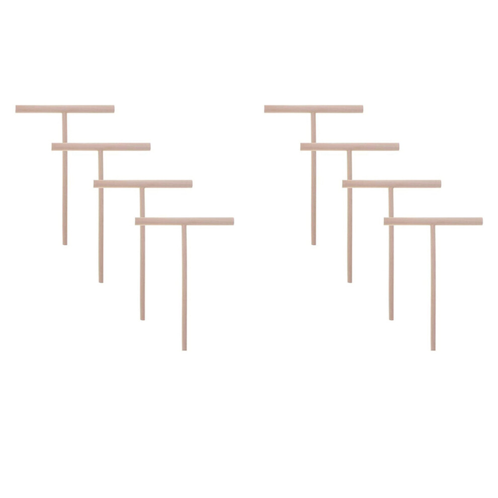 8Pcs T Shape Crepe Maker Pancake Batter Wooden Spreader Stick, Wooden Crepe Tools,Crepe Spreaders For Making Crepes 6031959803347