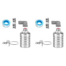 2set 1/2Inch to 3/4Inch Water Float Valve,Stainless Steel Float Valve,Fully Automatic Water Level Controller Float Valve