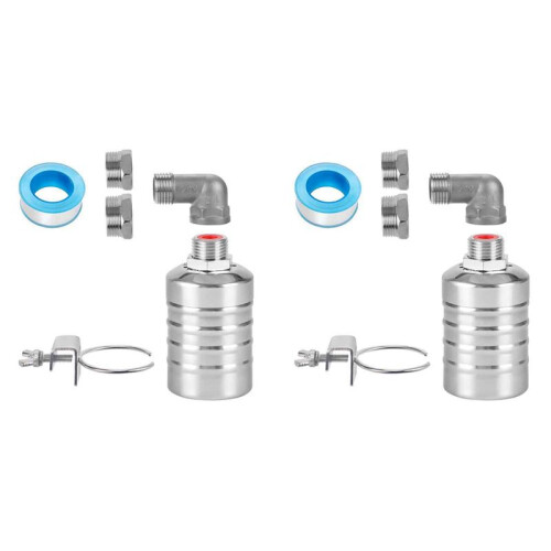 2set 1/2Inch to 3/4Inch Water Float Valve,Stainless Steel Float Valve,Fully Automatic Water Level Controller Float Valve