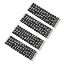 4X White Letters French Azerty Keyboard Sticker Cover Black for Laptop PC
