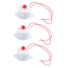 3X BJ-3 AC220V Industrial LED Blinker Red Alarm Siren Buzzer 100DB White