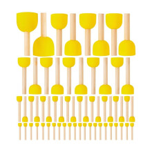 60 Pcs Round Paint Sponges Set, 5 Sizes Sponge Brushes for Painting, Sponge Paint Brushes, for DIY, Crafts and Kids Arts