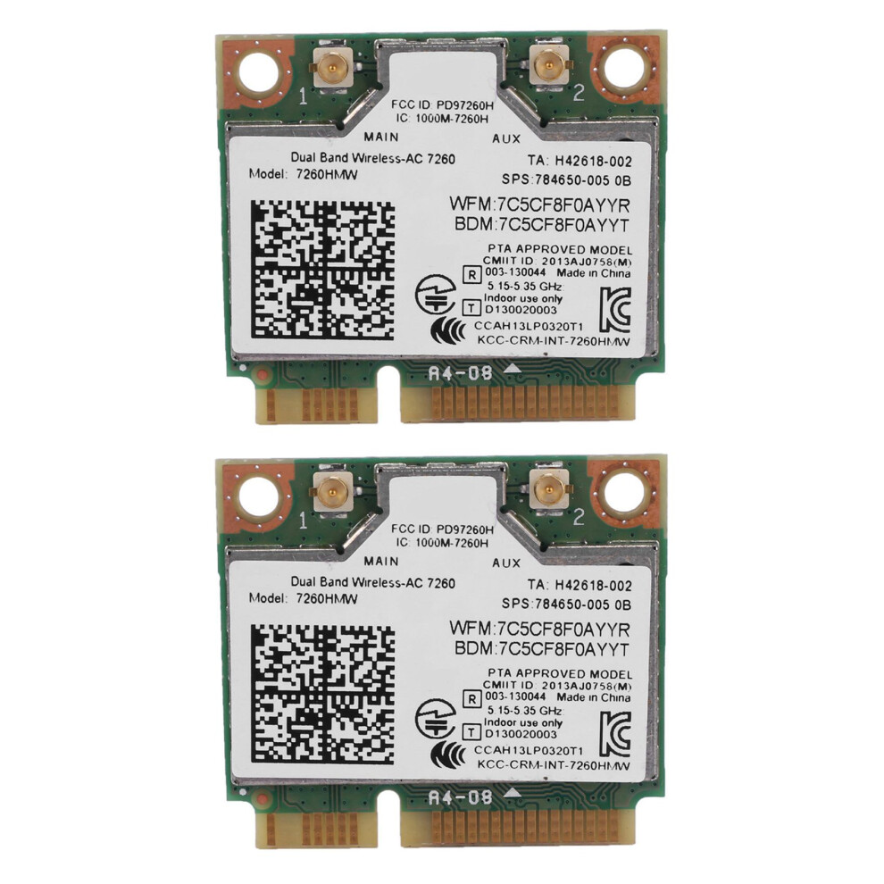 2X Dual Band Ac1200 Wireless Adapter For 7260 7260Hmw Ac Pci-E Card 2.4G/5G Wifi + 4.0 4711307580640