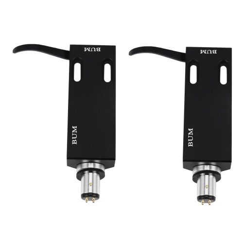 2Pcs Black Turntable Headshell for Technics for Other Turntables 4 Pin Contacts Fit Phono Turntables Headshells