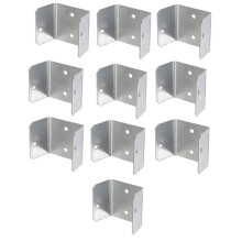 Clips para Paneles de Cerca, Soportes de Clip en U para Postes de Madera, Cercas Seguras o Paneles de Reparación, Clips Galvanizados de 44 mm.