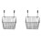 2Pcs Grid Storage Baskets with Hooks, Storage Racks  Cabinet Doors, Hanging Storage, Suitable for Kitchen and Bathroom 1