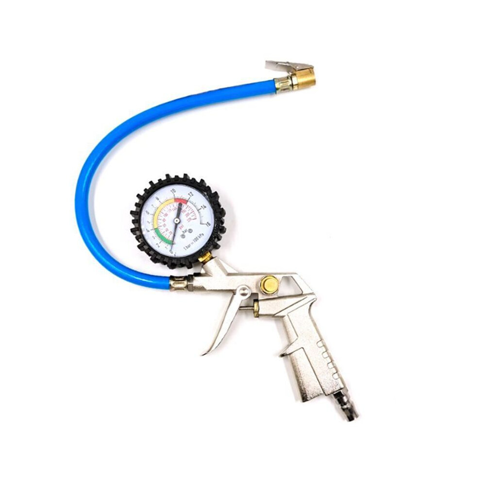 Tire Pressure Gauge Universal Inflator & Deflator Tool With Air Chuck For Cars Trucks Tauoh