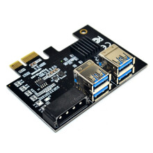 Karta Rozszerzeń PCI-E 1 do 4 PCI-E 1X do 16X 4-Portowa Dwuwarstwowa Karta Rozszerzeń Adaptera Graficznego USB3.0 dla GóRnictwa BTC