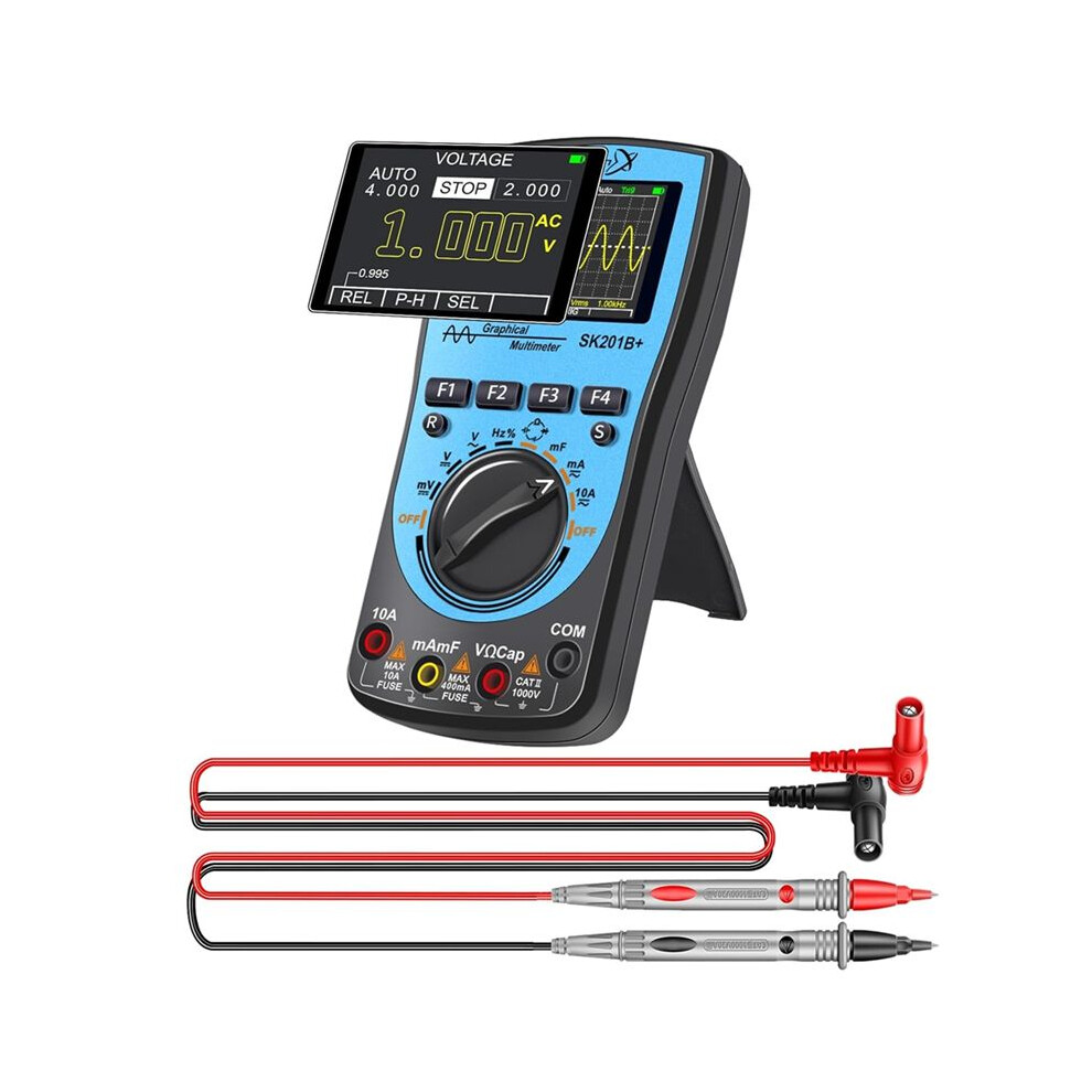 Sk201b+ Oscilloscope Multimeter, 1Mhz Bandwidth, 2.5Msps Sampling, 4000 Count Dmm, Measure Voltage, Current, Capacitance 6033335249565