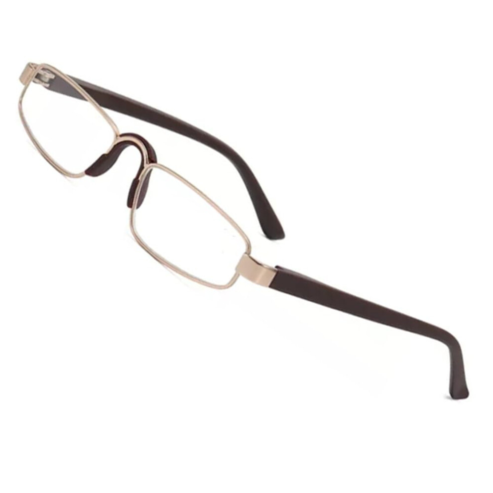 Blue/Light/Brown Reading Glasses +2.0 Half Moon Frame Unisex Weight Computer Readers