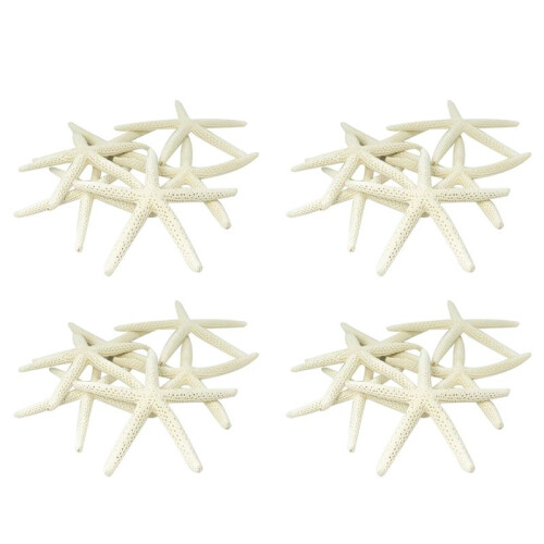 48PCS White Finger Starfish 5-10cm Decorative Five-Finger Starfish