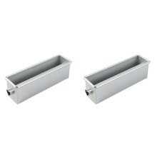 2X Long Cake Baking Pan Flowing Heart Cake Mold Aluminium Alloy Square Bread Loaf Pan with Center Tube DIY Cake Tools-A