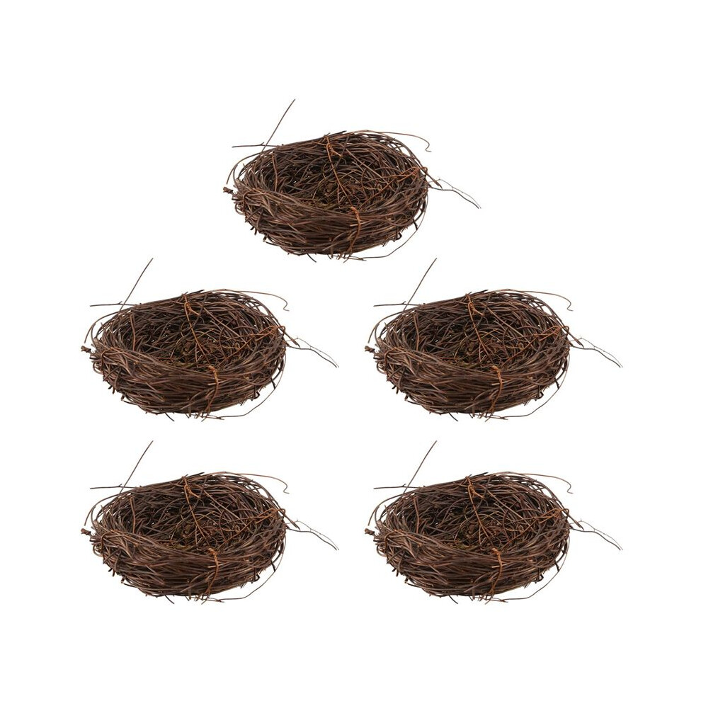 5X Handmade Vine Twig Bird Nest Home Nature Holiday For Photo Garden Decor 6031222679358