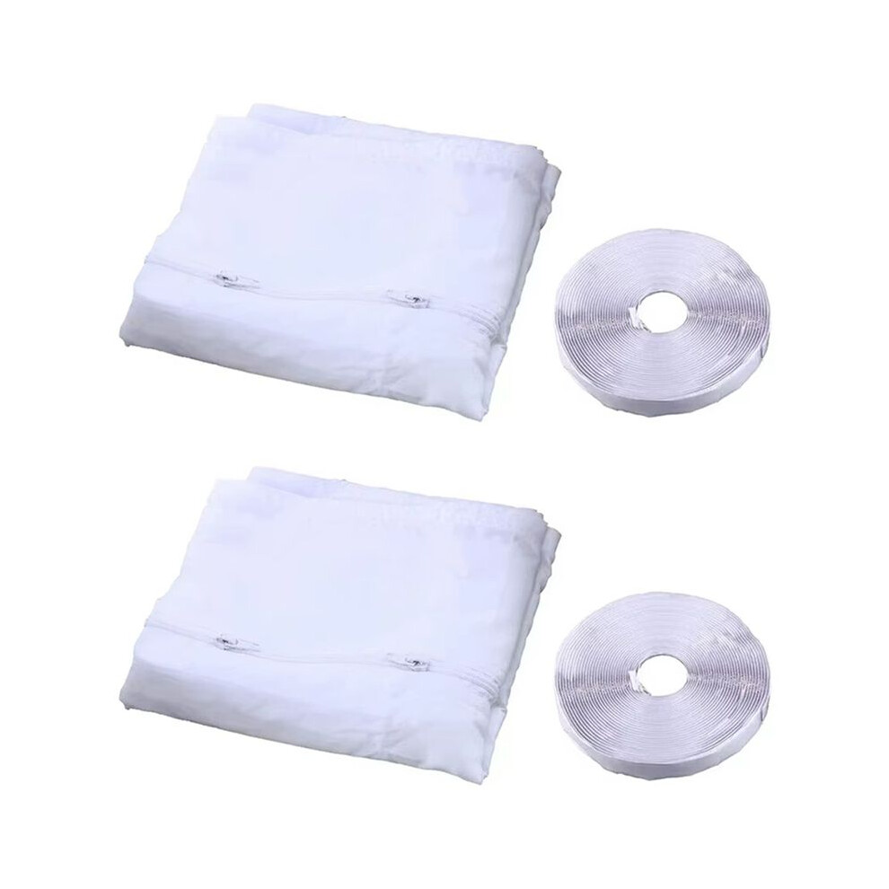 2X Airlock Window Seal For Portable Air Conditioner,300 Cm Flexible Cloth Sealing Plate Window Seal With Zip/Adhesive 6034006519703