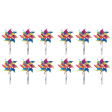 12Pcs Sparkly Wind Spinners for Yard and Garden, Lawn Yard Decorations Colorful Pinwheels Reflective Whirligigs Windmill