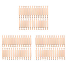 60 Pezzi Mattarello In Legno da 6 Pollici Lungo Cucina Mattarello Piccolo Rullo per Pasta di Legno per Bambini Fondente