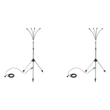 2X Standing Misters for Outside Patio, Adjustable Height 4.1 FT Stand Misting System for Cooling Outdoor, Portable Stand