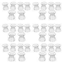 36 Pieces Air Plant Stand Airplant Container Tillandsia Holder Stainless Steel Plant Display Racks Air Pineapple Base