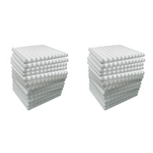 Acoustic Foam Panels 24 Pcs, Soundproof Wall Panels 30x30x5cm, High Density Sound Absorbing Panel for Walls White