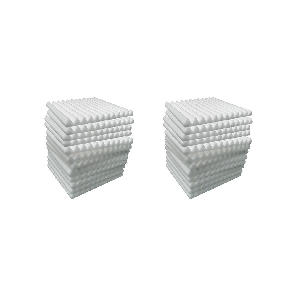 Acoustic Foam Panels 24 Pcs, Soundproof Wall Panels 30X30x5cm, High Density Sound Absorbing Panel For Walls White 4711037267378