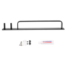 Towel Holder Without Drilling,Tea Towel Rail Aluminum Matt Black,Adhesive Bath Towel Holder for the Bathroom and Kitchen