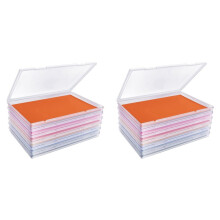 12 Pack Photo Storage Box, Fits 8In X 10In Photo, Scrapbook Paper Storage with Snap-Tight