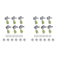 2 Set Guitar Tuning Pegs String Tuners 3R 3L Machine Heads String Tuning Key Pegs Tuners Folk/Electric Guitar Silver