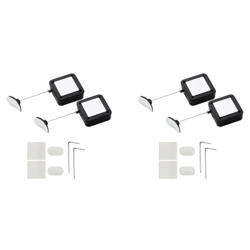 Retractable Remote Control Tethers, Remote Cable Lock , 6.6Ft /2M Remote Control Security Lock for TV and DVD 4 Pcs