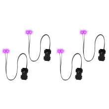 Halloween-LED-Leuchtaugen mit Timer, 4 Stück Leuchtende Skelettaugen, Horror-DIY-Augen für Masken, Kürbisse, Grabsteine, Requisiten C